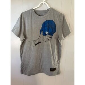 Baseballism T-Shirt Mens Medium Gray NY Yankees Graphic Short Sleeve Tee